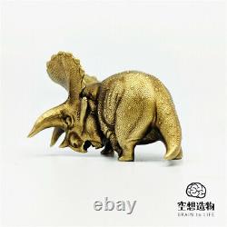 Tyrannosaurus Triceratops Brass Model T-Rex Animal Collector Dinosaur Decor Gift