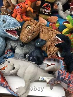 Used LOT 19 Jurassic Park World Dinosaur T-Rex BABW Plush Doll Toys Dino