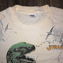 VTG 90s Jurassic Park T-Rex Dinosaurs All Over Print Rare Vintage XL