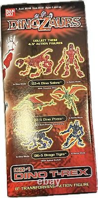 VTG DinoZaurs DZ-1 Dino T-Rex 8 Transforming Action Figure 1998 Bandai NIB