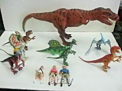 Vintage 1993 Kenner Jurassic Park Dinosaurs and Figures Lot T-Rex and More