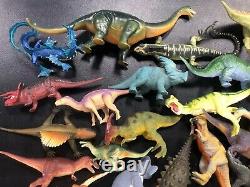 Vintage 80's 90's 00's Lot Of 40 Dinosaurs T-rex Triceratops Stegasaurus