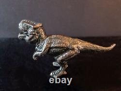 Vintage Bronze Tone T-Rex Dinosaur Statue Figure 9 Long