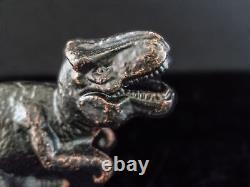 Vintage Bronze Tone T-Rex Dinosaur Statue Figure 9 Long