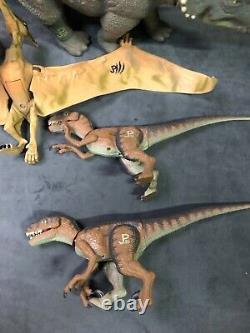 Vintage Jurassic Park Figure Dinosaur Lot Kenner 1993 T-Rex Raptors Jeep Gate
