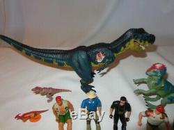 Vintage Jurassic Park Lot 16 Dinosaurs and Action Figures T-Rex Kenner