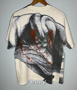 Vintage Jurassic Park Shirt Mens Sz L Crash McCreery T-Rex Single Stitch 1993