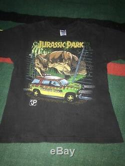 Vintage Jurassic Park T-shirt 1993 Movie Promo dinosaur movie T Rex Sz M (YXL)