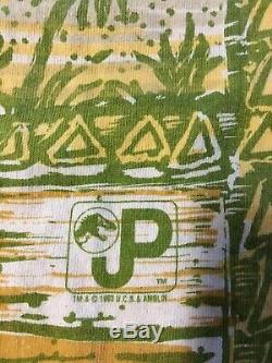 Vtg 90s 1993 Jurassic Park Promo All Over Print Shirt L T-REX JP Single Stitch