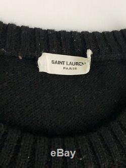 Yves Saint Laurent Paris Wool T Rex Dinosaur Sweater Mens Size XS Madi In Italy